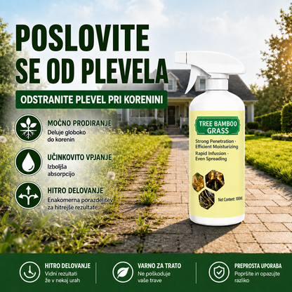 Hitrodelujoči naravni sprej proti plevelu in travi