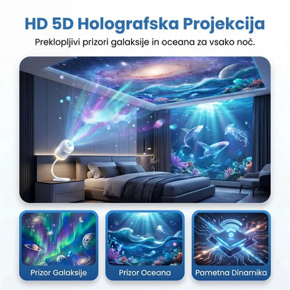 🌌 5D holografski projektor zvezd Comauo® — Pametna, dinamična svetloba za otroško sobo in spalnico 🧸