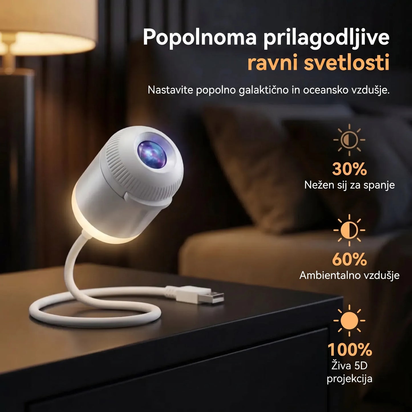 🌌 5D holografski projektor zvezd Comauo® — Pametna, dinamična svetloba za otroško sobo in spalnico 🧸