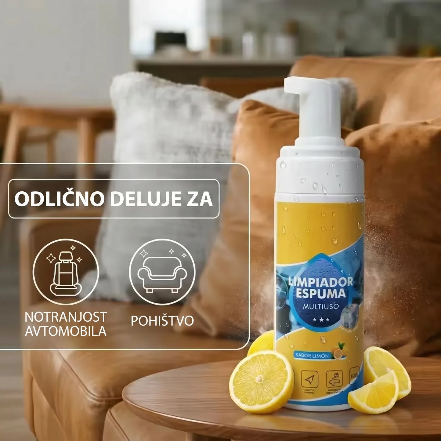 ⏳ ZADNJI DAN -80% 💥 4-v-1 Večencimska čistilna pena — Odstranjevalec madežev brez drgnjenja za avto in dom ✨